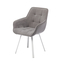 Стул поворотный ROMEO белый/велюр GREY LUX b22 серый - фото 3