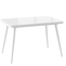 Стол прямоугольный BORG RADIAL-120  120+40*80 белый/стекло белое оптивайт, вкладка стекло