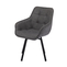 Стул поворотный ROMEO черный/замша LUX антрацит К10 - фото 2