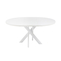 Стол круглый РОНАЛДО-120  120+40*120 белый/стекло белый МАТТЕЛЮКС, вкладка стекло - фото 4