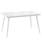 Стол прямоугольный BORG RADIAL-140  140+40*85 белый/стекло белое оптивайт, вкладка стекло