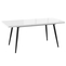 Стол прямоугольный BORG RADIAL-140  140+40*85 черный/стекло белое оптивайт, вкладка стекло - фото 6