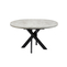 Стол круглый РОНАЛДО-100 100+35*100 черный/ламинат серый сланец - фото 4