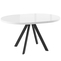 Стол круглый РОНДО М-110 110+35*110 черный/стекло белый оптивайт, вкладка стекло - фото 2