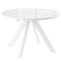 Стол круглый РОНДО М-120 120+40*120 белый/стекло белый отпивайт, вкладка стекло - фото 2