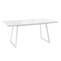 Стол прямоугольный ЛОФТ-140 140+40*85 белый/стекло белое оптивайт, вкладка стекло - фото 2