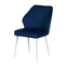 Стул MICHAEL белый/велюр DARK BLUE LUX mr20 темно-синий