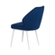 Стул MICHAEL белый/велюр DARK BLUE LUX mr20 темно-синий - фото 4