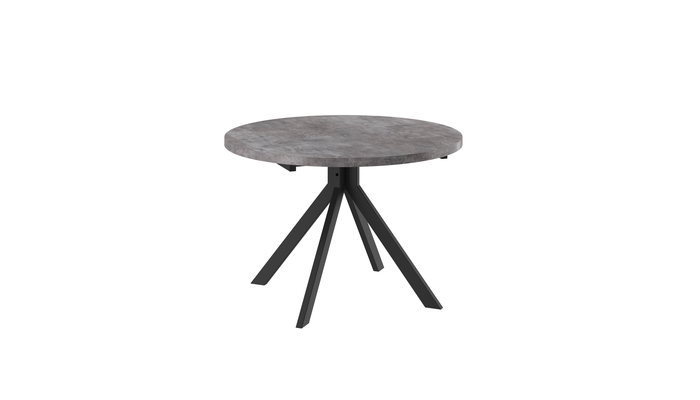 Стол круглый RONDO-110 110+35*110 черный/ламинат дымчатая керамика