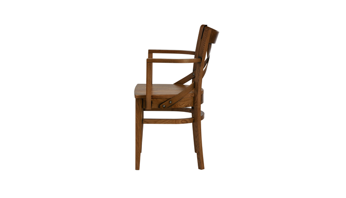 Кресло СОЛО т.004 с жестким сидением (Светлый дуб с чёрной патиной) - фото 3