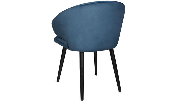Кресло FEDERICO-BLUE  черный/тк. бархат синий - фото 2