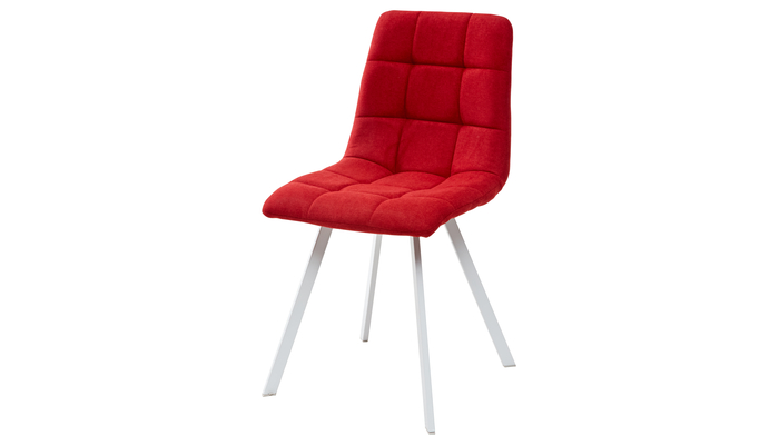 Стул CHILLI SQUARE белый/тк. красная UF860-16B