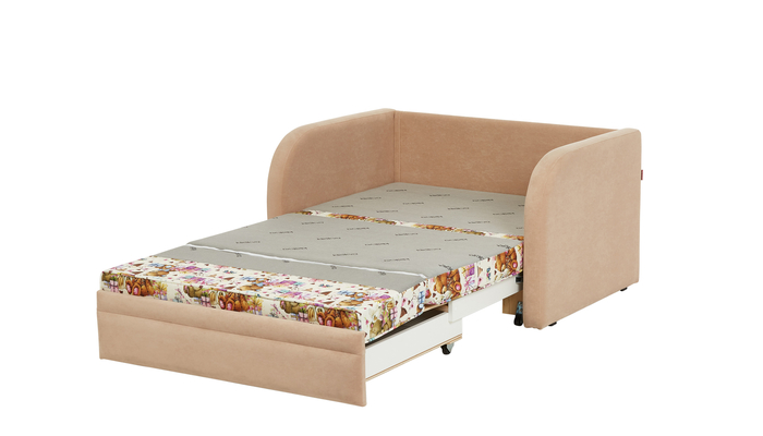 Диван "MINI" 1180 тк.2 (Teddy /Teddy 008/*2шт подушка декор. Teddy 035 тк.2 ) - фото 3