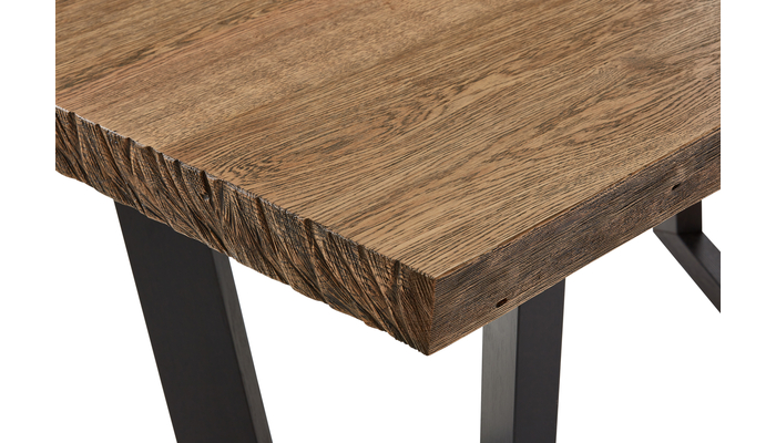 Стол прямоугольный КРАФТ 210*95 т.004/876 (Светлый дуб с черной патиной/Венге) - фото 2