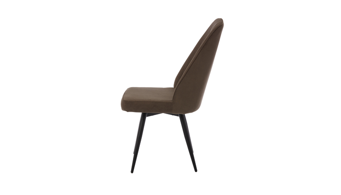 Стул поворотный LEONARD M-R1 черный/велюр BROWN LUX b29 коричневый - фото 4