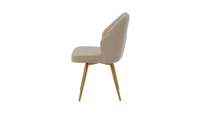 Стул поворотный MICHAEL-R1 золото/велюр CREAM LUX b3 крем - фото 4