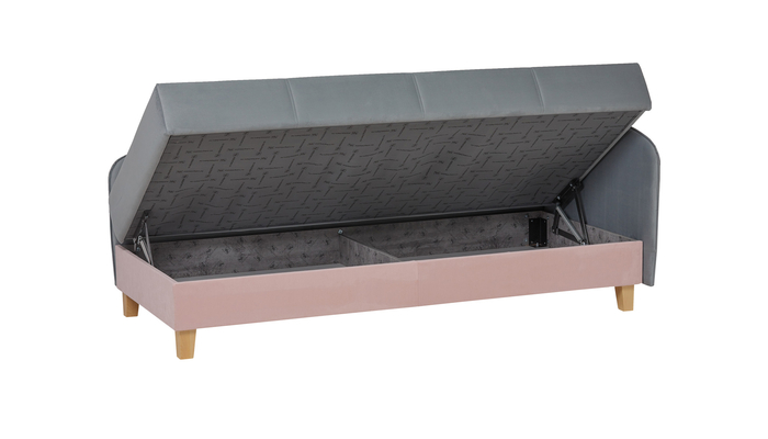 Тахта левая САНГ Св. дер. тк.Newtone grey/Triniti flamingo+ПШ*4шт Magic/1кат. - фото 3