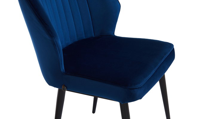 Стул MICHAEL черный/велюр DARK BLUE LUX mr20 темно-синий - фото 5