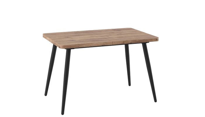 Стол прямоугольный BORG RADIAL-120  120+40*80 черный/ламинат дуб веллингтон