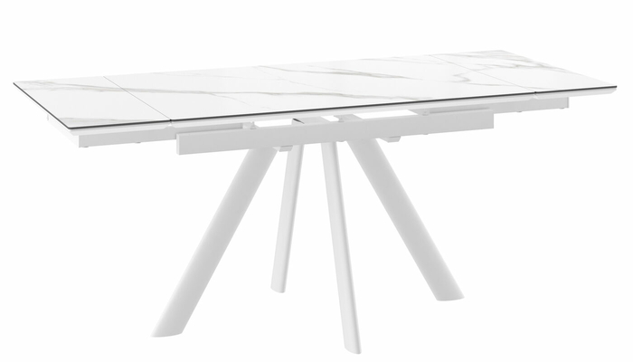 Стол прямоугольный JACK-120  120+30+30*80 белый/Calakatta St Cer - фото 2