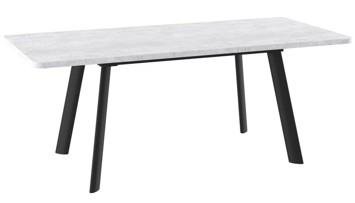 Стол прямоугольный LEON LUX RADIAL-160  160+45*90 черный/ламинат серый сланец - фото 2