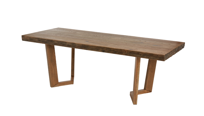 Стол прямоугольный КРАФТ-М 160*95 т.004 (Светлый дуб с черной патиной)