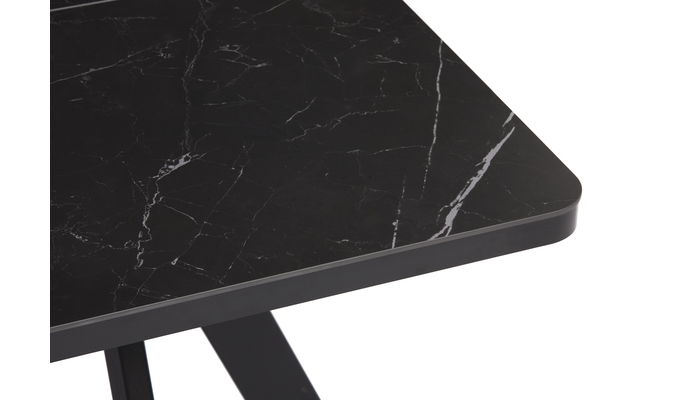 Стол прямоугольный BOBY RADIAL-120  120+40*80 черный/Stone Black St Cer - фото 4