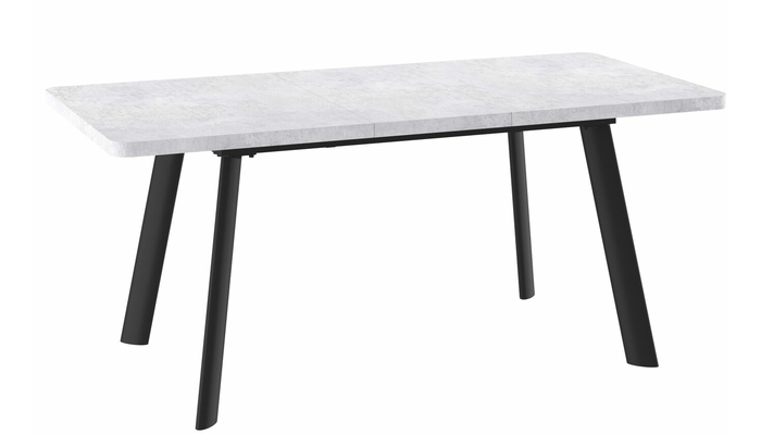 Стол прямоугольный LEON LUX RADIAL-140  140+40*85 черный/ламинат серый сланец - фото 2