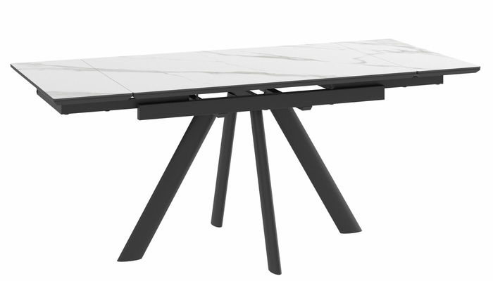 Стол прямоугольный JACK-120  120+30+30*80 черный/Calakatta St Cer - фото 2