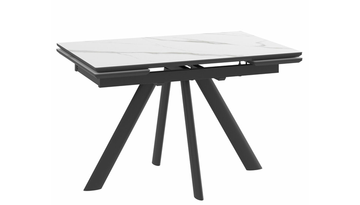 Стол прямоугольный JACK-120  120+30+30*80 черный/Calakatta St Cer