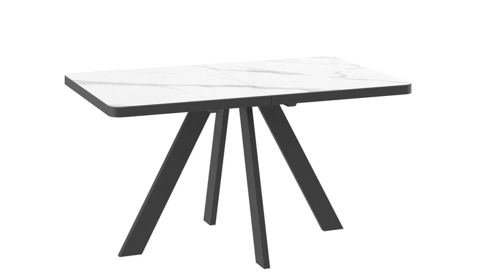 Стол прямоугольный BOBY RADIAL-140  140+40*85 черный/Calakatta St Cer