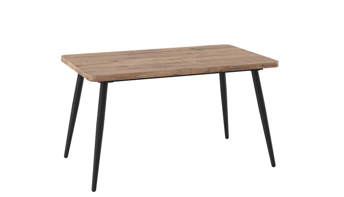 Стол прямоугольный BORG RADIAL-140  140+40*85 черный/ламинат дуб веллингтон