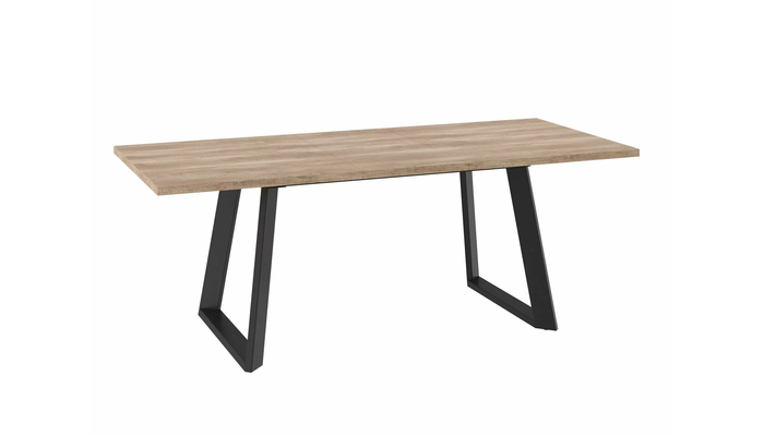 Стол прямоугольный LOFT LUX-160 160+45*90 черный/ламинат дуб каньон - фото 2