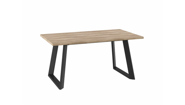 Стол прямоугольный LOFT LUX-160 160+45*90 черный/ламинат дуб каньон