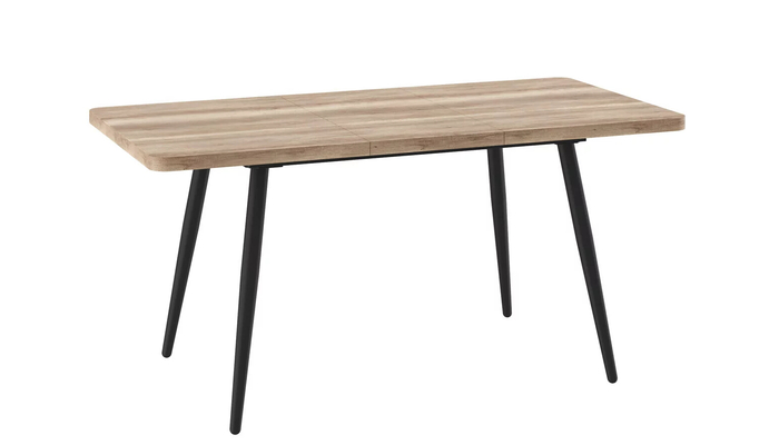 Стол прямоугольный BORG RADIAL-120  120+40*80 черный/ламинат дуб каньон - фото 2