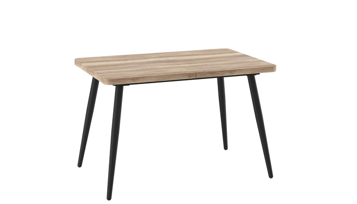 Стол прямоугольный BORG RADIAL-120  120+40*80 черный/ламинат дуб каньон