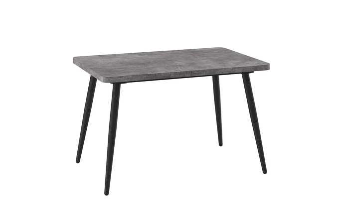 Стол прямоугольный BORG RADIAL-120  120+40*80 черный/ламинат дымчатая керамика