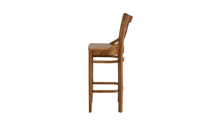 Стул барный СОЛО-Б т.002 с жестким сидением (Светлый дуб с коричневой патиной) - фото 3