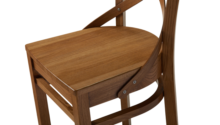 Стул барный СОЛО-Б т.002 с жестким сидением (Светлый дуб с коричневой патиной) - фото 5