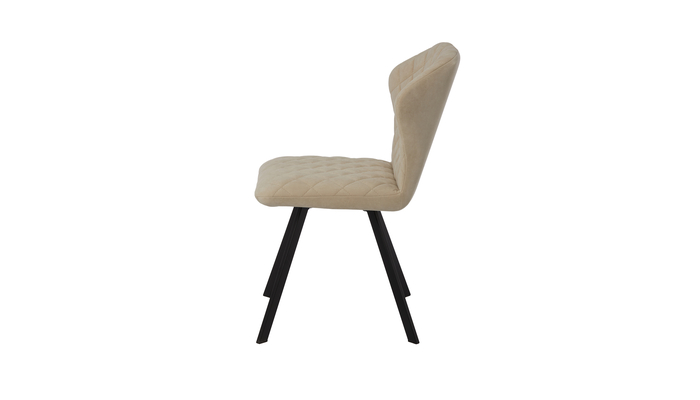 Стул ROBBY D черный/велюр CREAM LUX b3 крем - фото 3