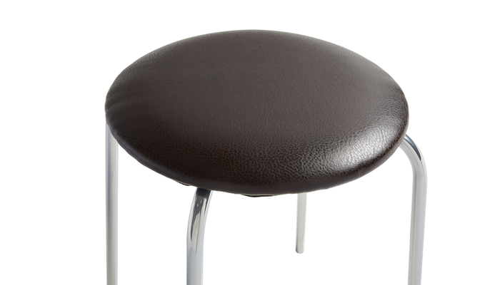 Табурет ЭКОНОМ под хром/экокожа коричневая Венто Т3 (Т211) - фото 2