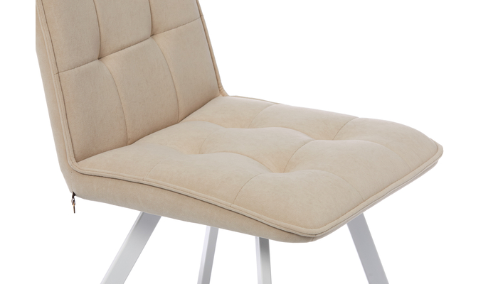 Стул ROM D белый/велюр CREAM LUX b03 крем - фото 5