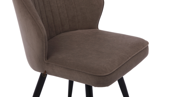 Стул поворотный MICHAEL-R1 черный/велюр LATTE LUX b5 латте - фото 5