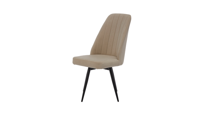 Стул поворотный LEONARD M-R1 черный/велюр CREAM LUX b3 - фото 3