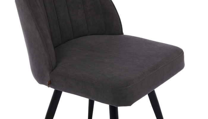 Стул поворотный LEONARD M-R1 черный/велюр ANTRACITE LUX b28 антрацит - фото 5