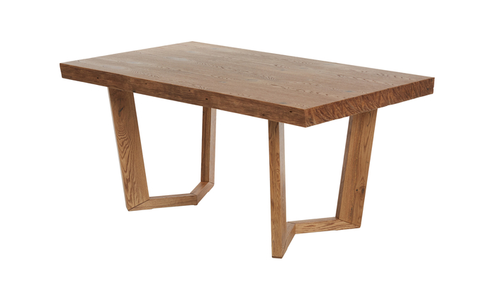 Стол прямоугольный КРАФТ-М 160*95 т.002 (Светлый дуб с коричневой патиной)