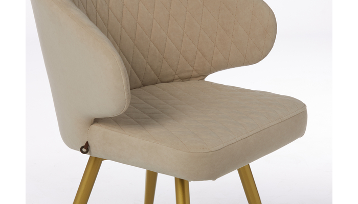 Стул поворотный ROB-R1 золото/велюр CREAM LUX b3 крем - фото 5
