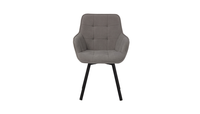 Стул ROMEO-FIX черный/велюр GREY LUX b22 серый - фото 2