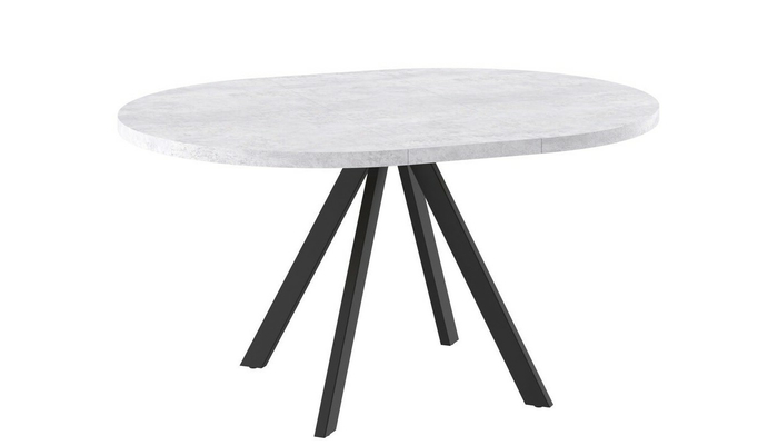 Стол круглый RONDO M-110 110+35*110 черный/ламинат серый сланец - фото 2