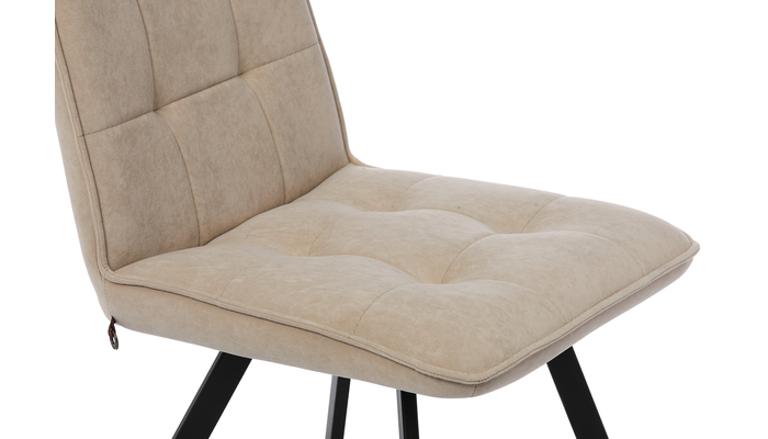 Стул ROM D черный/велюр CREAM LUX b03 крем - фото 5